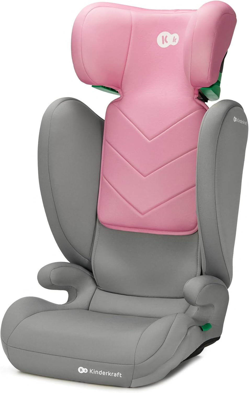 Kinderkraft I-SPARK Cadeira de carro, i-Size, para bebé, grupo 2/3 100-150 cm, de 3,5 a 12 anos, de 15 a 36 kg, leve (4,5 kg), cinto de segurança de 3 pontos, proteção lateral, rosa