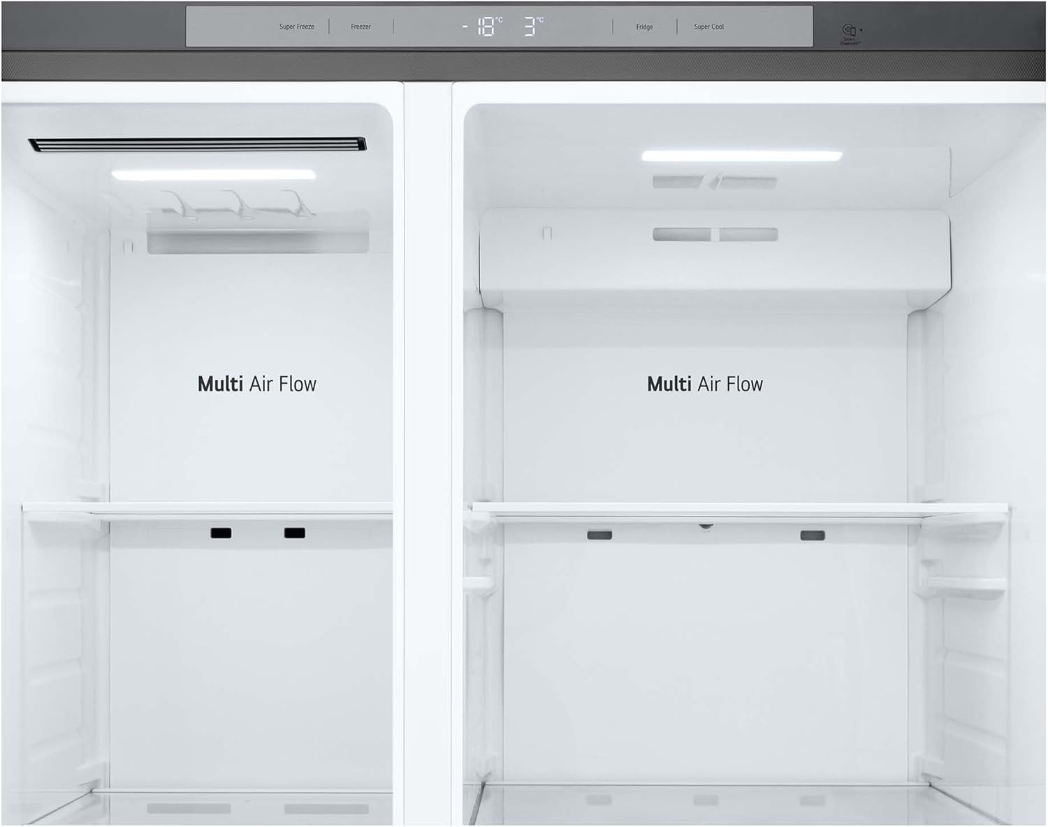 LG GSBC40PYPE Frigorífico Side by Side, série 400, Linear Cooling, multi AirFlow, classificação E, 641 l, Inox anti-impressões