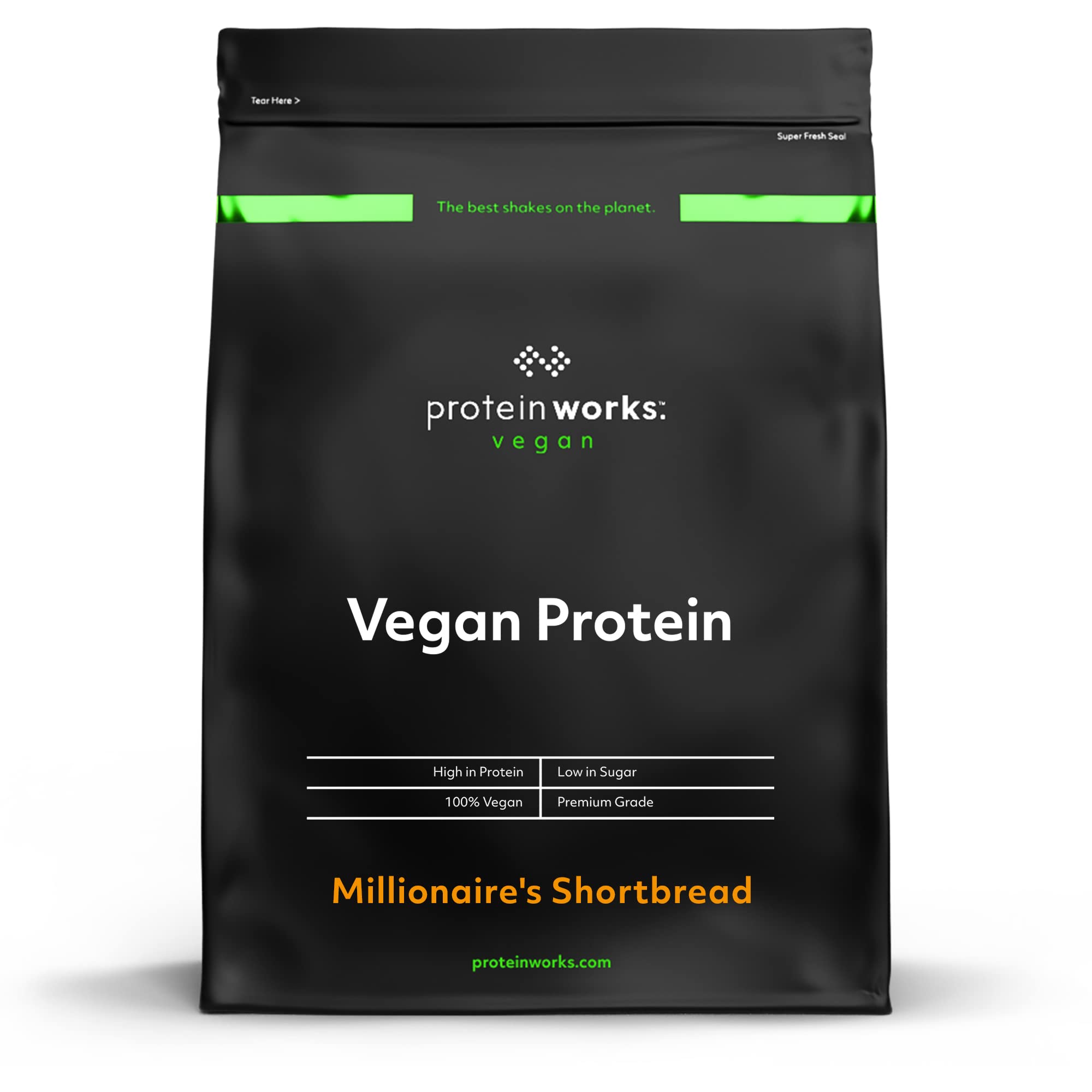 Protein Works - Proteína vegana, 100% A base de plantas, sem glúten, baixo em gorduras, sem sabor - 1 kg