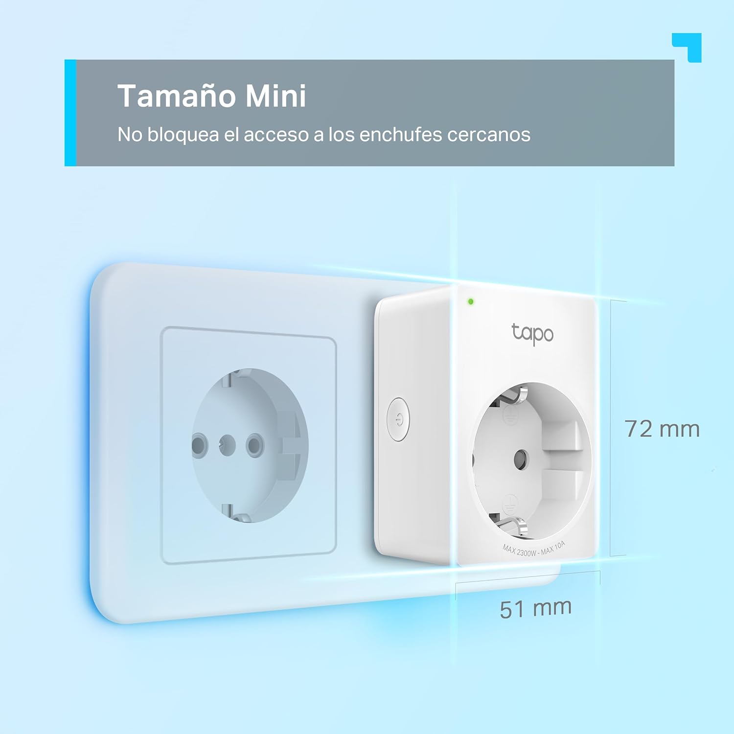 TP-Link Tapo P100 Mini tomada inteligente Wi-Fi, perfeita para ligar e desligar de forma programada e poupar energia, è necessário usar um HUB, compatível com Alexa e Google Home, cor branca