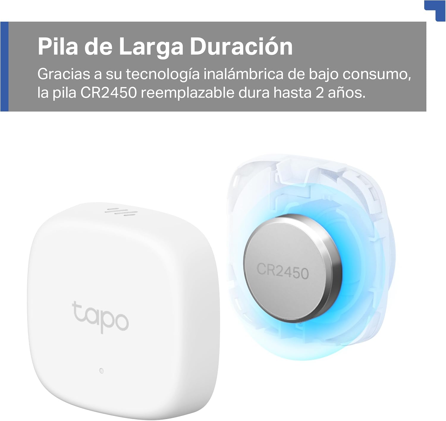 Tapo TP-Link T310 Sensor de temperatura e humidade Wi-Fi inteligente, alta precisão, controlo à distância, bateria longa duração (requer hub)