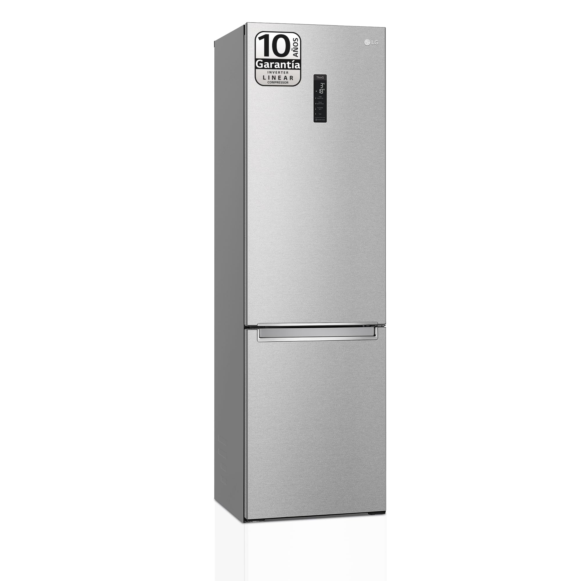 LG GBP61DSPGN.ADSQEUR - Frigorífico Combi Door Cooling+, 1,86m, Clasificación D, capacidad de 374l, Inox grafito antihuellas, serie P-600
