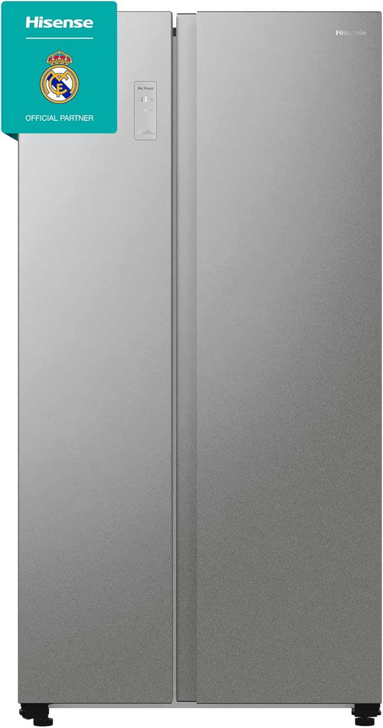 Hisense RS711N4ACE Frigorífico Side by Side, capacidade 547 l com 178,6 cm de altura, sem rost, super frio, alarme de porta aberta, modo de férias, Freezer Convert, baixo nível de ruído, classe E,