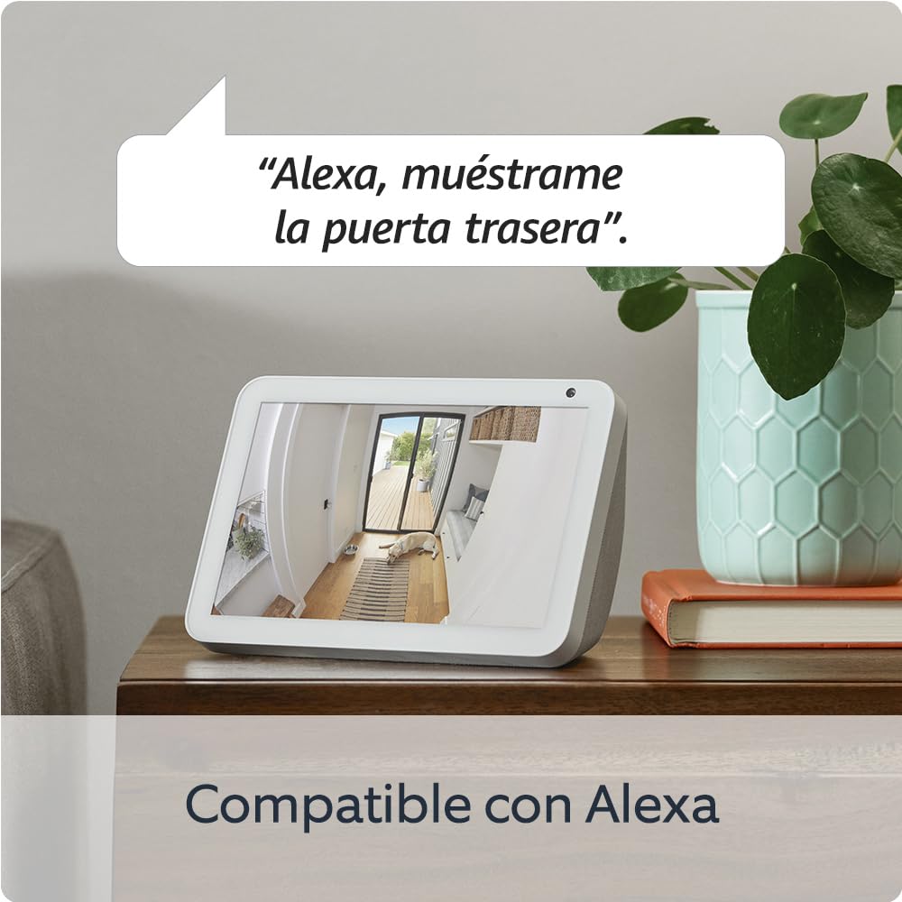 Ring Cámara interior (Indoor Camera 2.ª gen.) | Cámara de vigilancia wifi con enchufe para mascotas | Vídeo 1080p HD, comunicación bidireccional, cubierta de privacidad | 30 días gratis de Ring Home