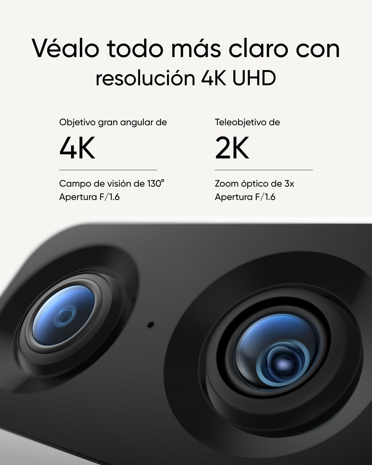 eufy Security Indoor CAM S350, cámara Doble, cámara de Seguridad con resolución 4K UHD, Zoom de 8× y PTZ de 360°, Ideal para Monitor de bebé/cámara para Mascotas/Seguridad del hogar
