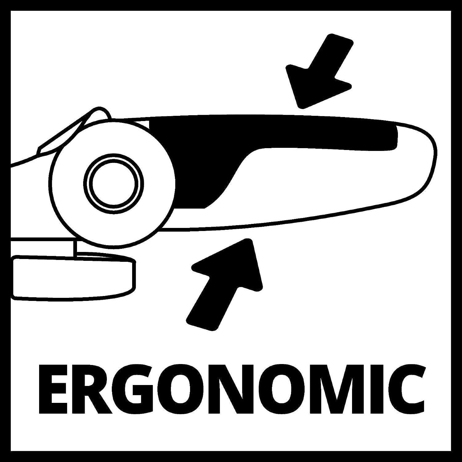Einhell Moedor de ângulo TC-AG 125/850 (850 W, protetor para discos de corte de 125 mm de diâmetro, proteção contra arranque involuntário, envio sem disco de corte)