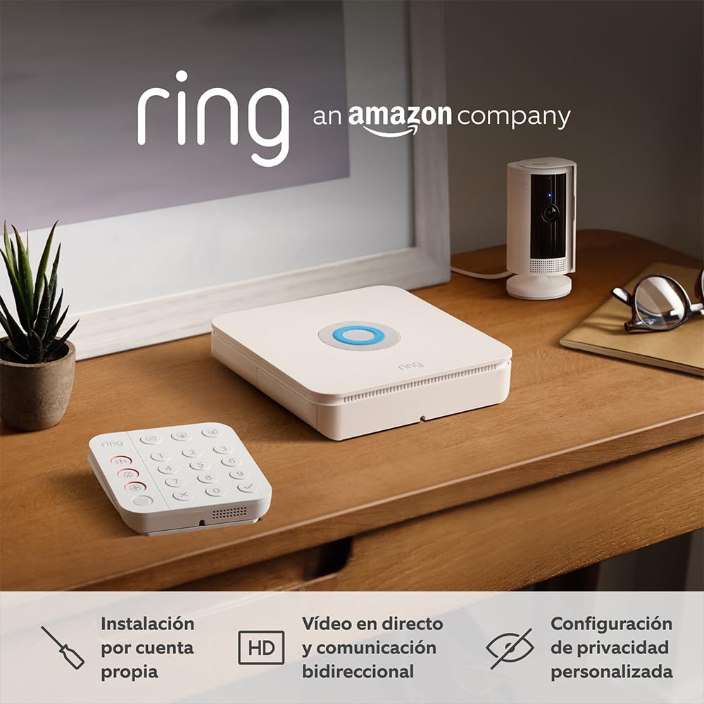 Kit de Ring Alarm - S | Sistema de seguridad para el hogar con alarma y vigilancia asistida opcional - Sin compromisos a largo plazo | Compatible con Alexa | 30 días gratis de Ring Home