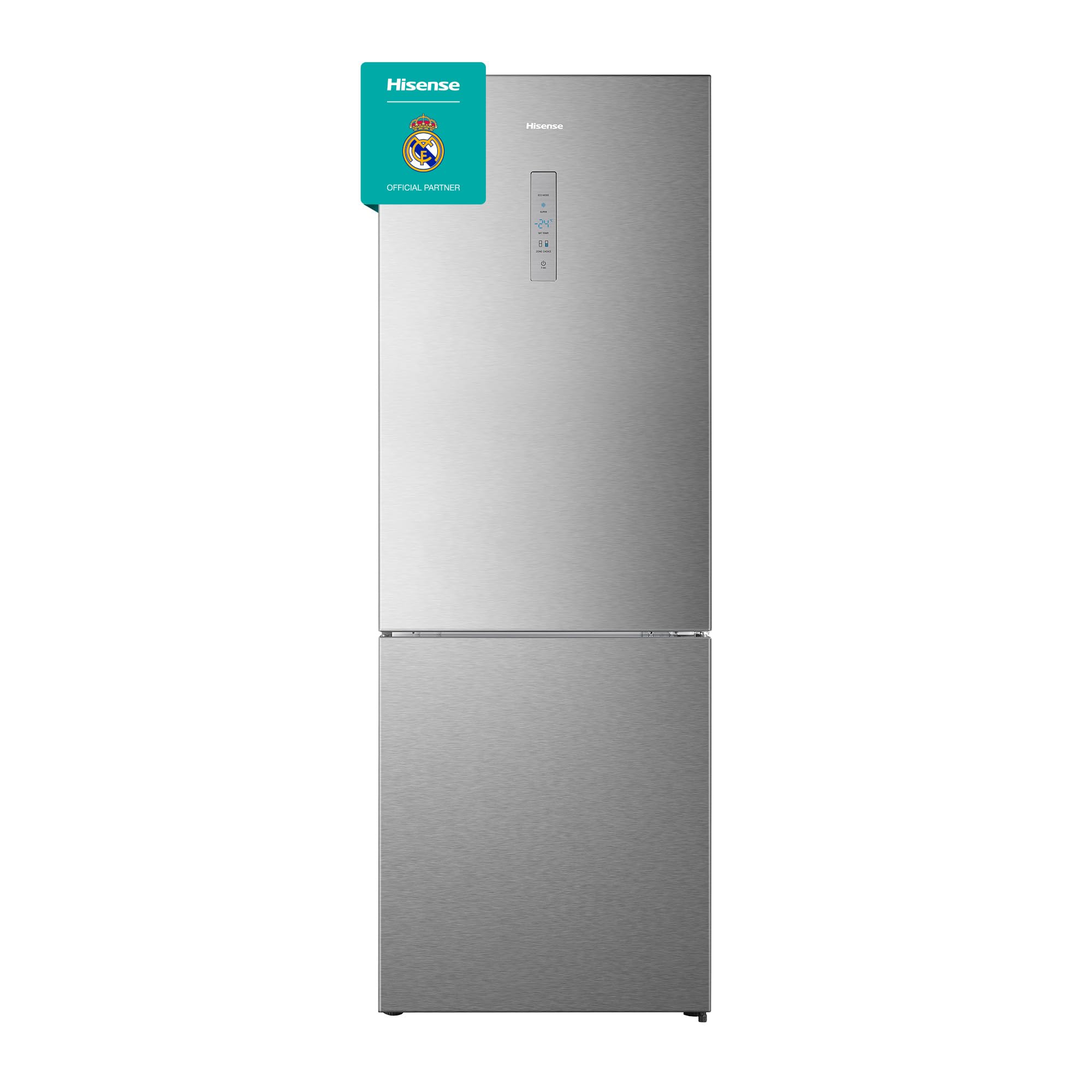 Hisense RB440N4BWE Frigorífico Combinado, classe E eficiente, capacidade de 336 l com 200 cm de altura, super freeze, garrafeiro, porta reversível, silencioso 39dB, cor branca