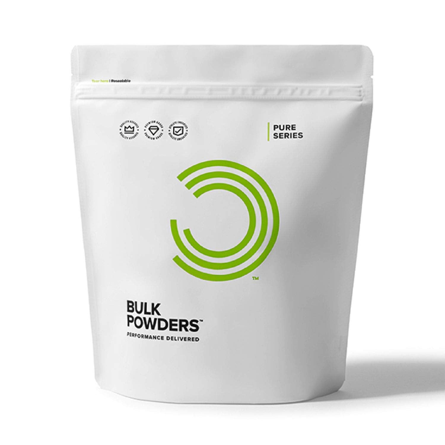 Bulk Pure Whey Protein, 500 g, 16 doses, produto rico em proteínas, baixo teor de açúcar, absorção rápida, sem adição de sabores, 5 g de BCAA por cacito, as embalagens e embalagens podem variar
