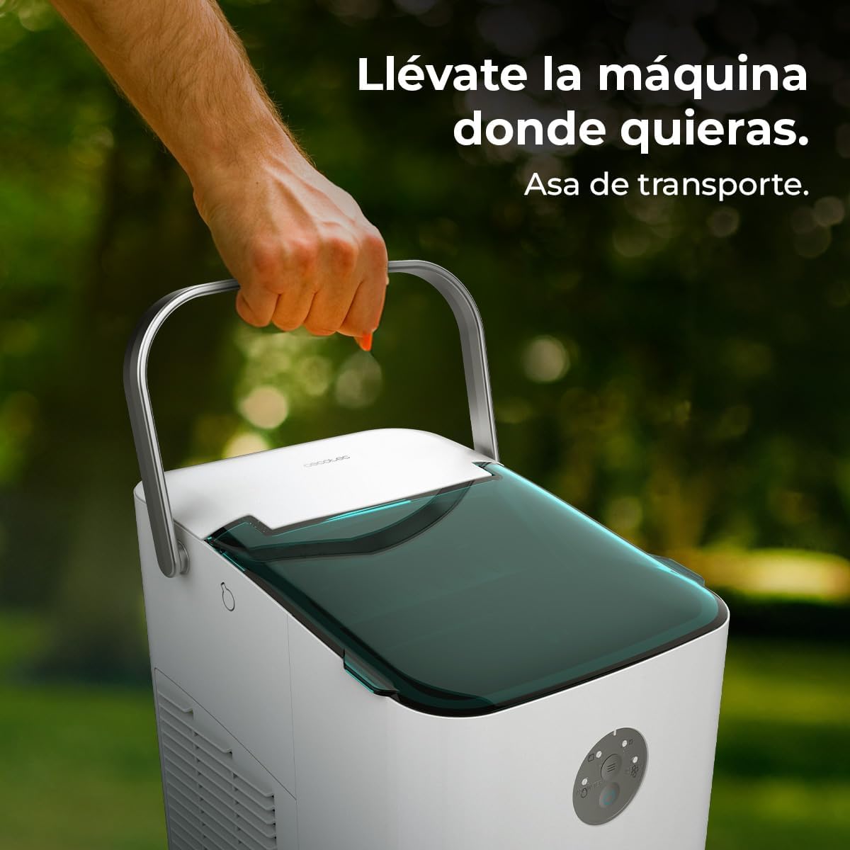 Cecotec Máquina de fazer gelo com janela, Ice Maker, Chillin' Ice 1200 Go 120 W, capacidade de produção diária de 12 kg, gelo em 6-8 minutos, 2 tamanhos de cubos, controlo simples