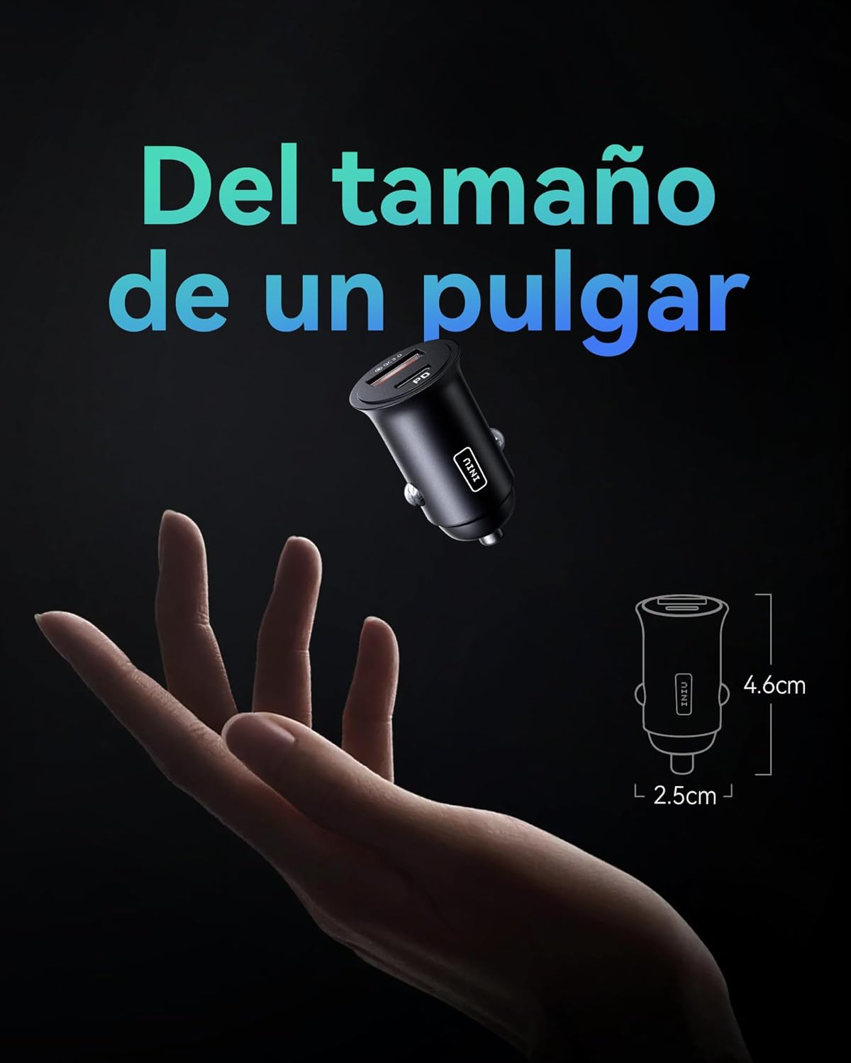 INIU Cargador Coche Carga Rápida, 60W Total [USB C 30W+USB A 30W] PD & QC3.0 Car Charger+[1m] 100W Cable, USB C Cargador Mechero Coche para Movil iPhone 16 15 14 Pro MAX iPad Samsung S25 Huawei LG