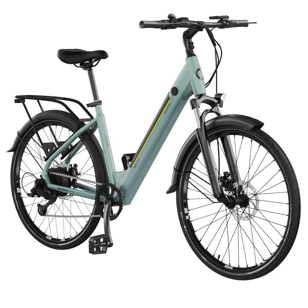 Cecotec Bicicleta Eléctrica de Ciudad, Ruedas 28", hasta 70-90 Km de autonomía, Cuadro Aluminio, Suspensión Delantera, Cambio Shimano, Disco de Freno, Pantalla