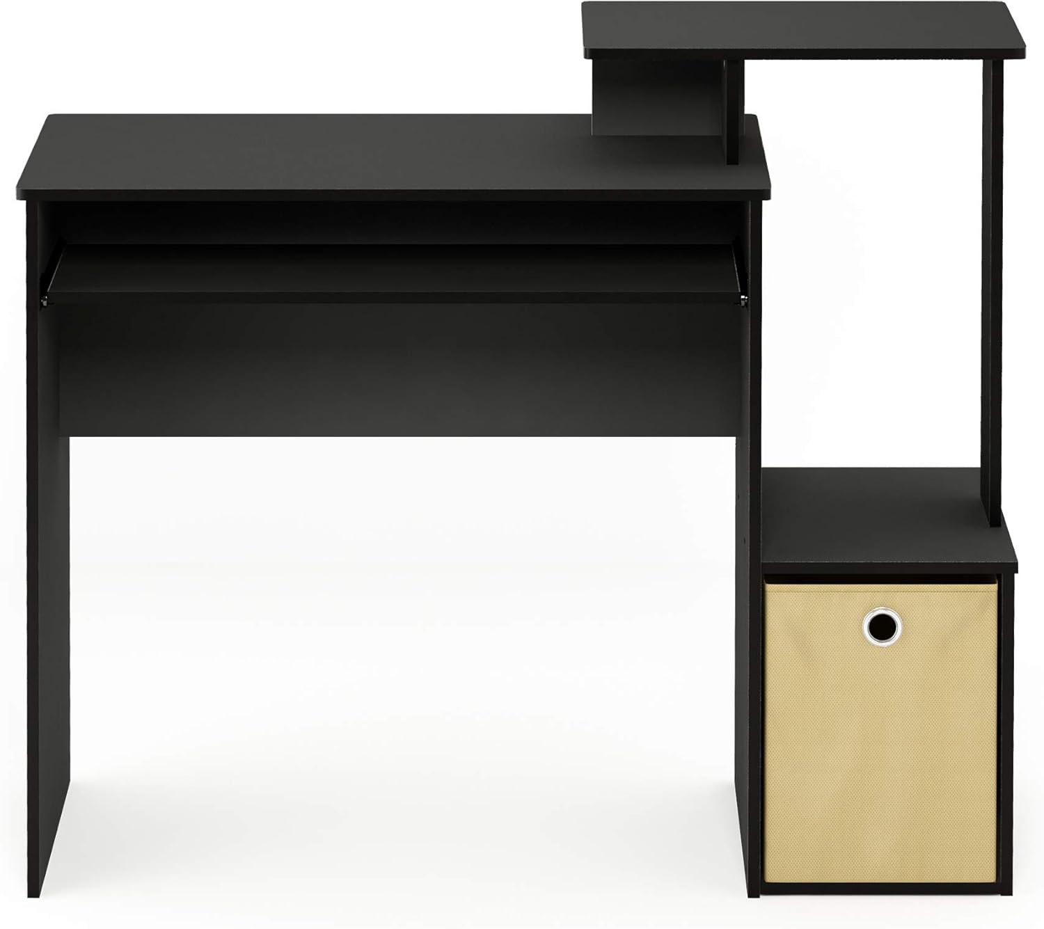 Furinno Secretária de computador preto/castanho