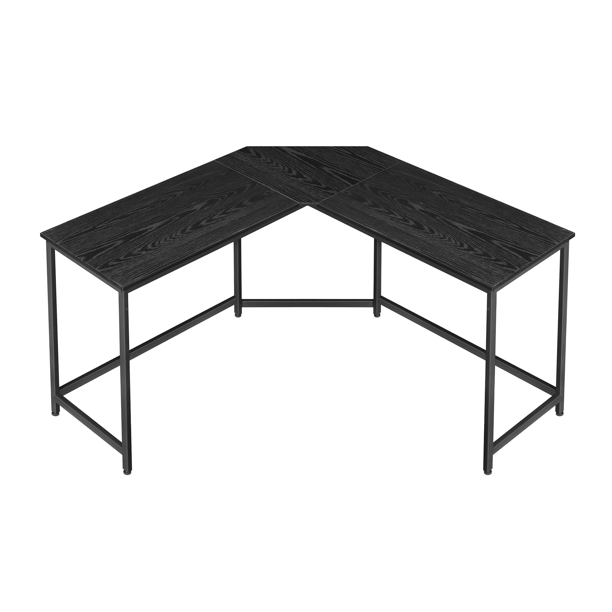 VASAGLE Escritório de canto, mesa em forma de L, 149 x 149 x 76 cm, economiza espaço, escritório em casa, jogos, branco Bordo LWD073W01