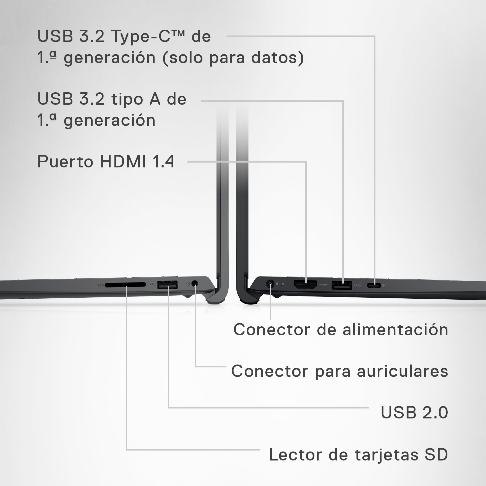 Portátil Dell Inspiron 15 3530 15,6" FHD 120 Hz, Intel Core i3-1305U, 8 GB de RAM DDR4, SSD de 256 GB, placa gráfica Intel UHD, Windows 11 Home, teclado QWERTY espanhol preto