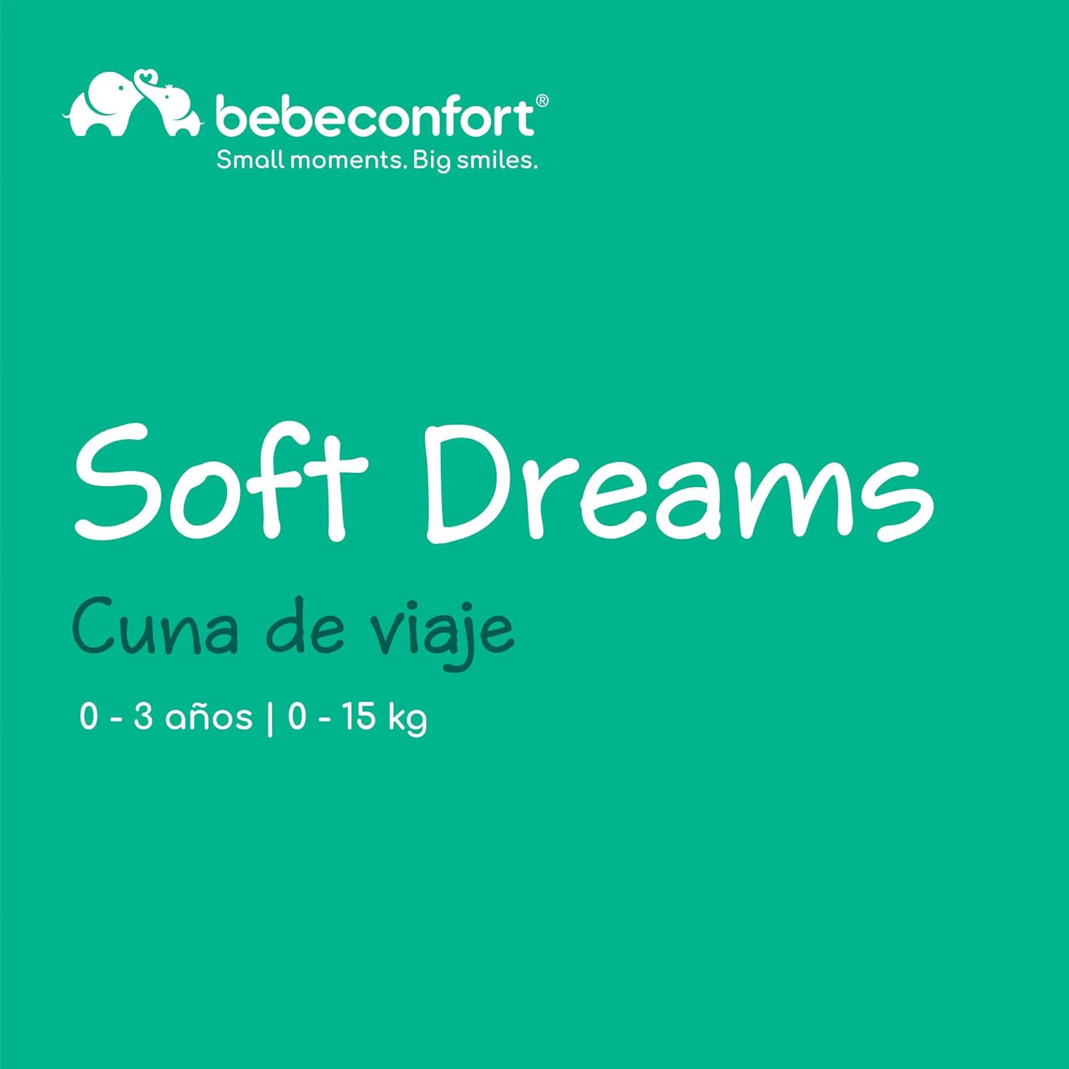Bebeconfort Soft Dreams, berço de viagem, 0-3 anos (0-15 kg), berço de viagem leve, colchão espuma e fibra de madeira (60 x 120 cm), saco de transporte, dobrável compacto tipo guarda-chuva, marinha