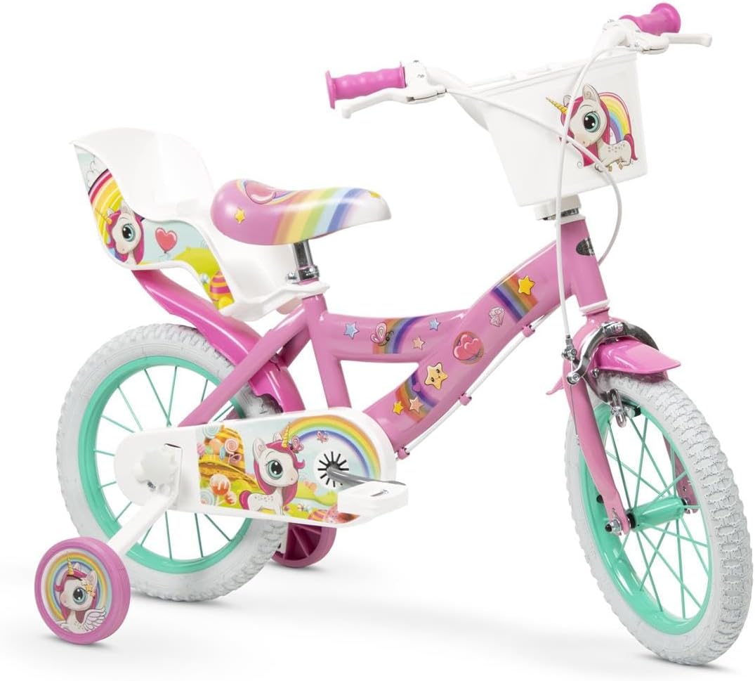 TOIMSA 85-14219_8422084142193 Bicicleta unicórnio 14" (4/6 anos), unissexo-Youth