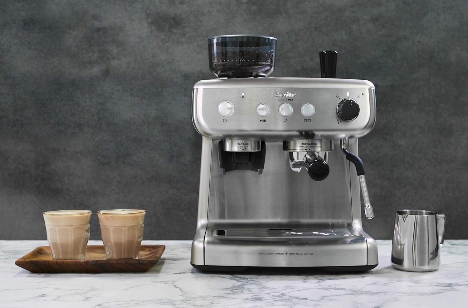 Breville Barista Max máquina de café expresso, totalmente automática com moinho integrado e bomba italiana de 15 bares [VCF126X]