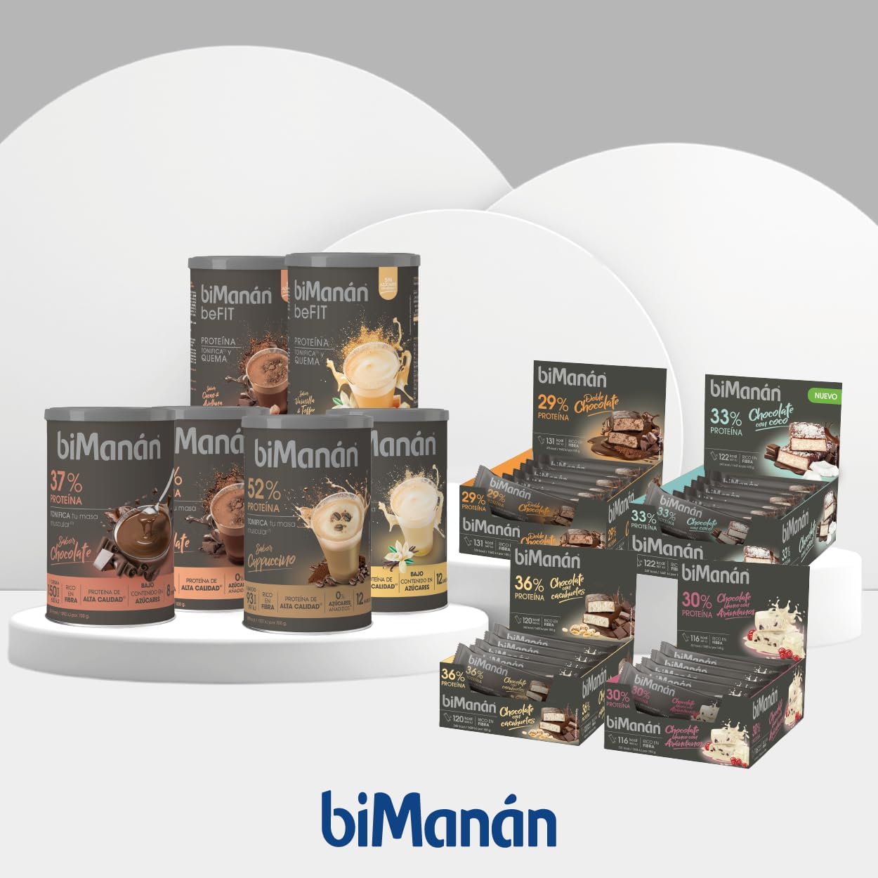 BIMANÁN - Batido de proteína, sabor de chocolate, 52% de proteína por porção, ajuda a tonificar e aumentar a massa muscular, 360 g, 12 Rações