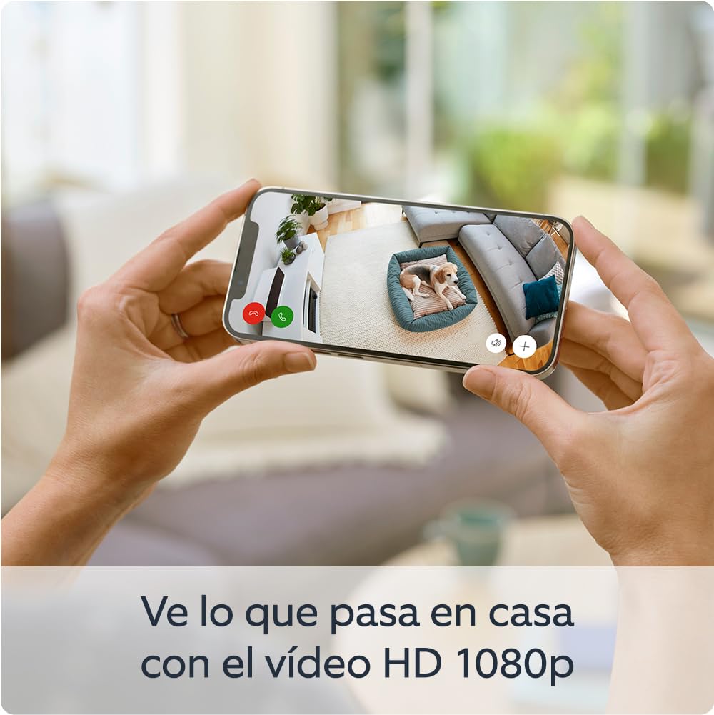 Ring Cámara interior (Indoor Camera 2.ª gen.) | Cámara de vigilancia wifi con enchufe para mascotas | Vídeo 1080p HD, comunicación bidireccional, cubierta de privacidad | 30 días gratis de Ring Home