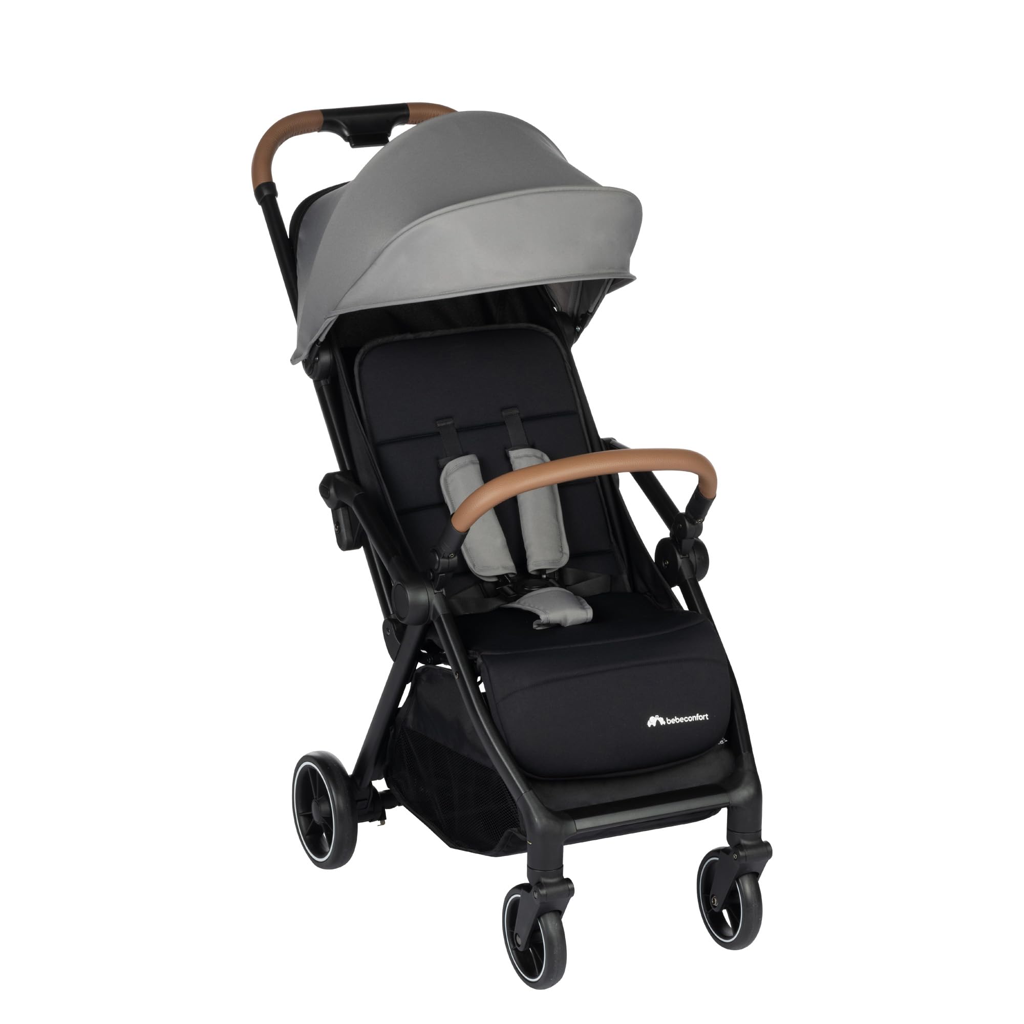 Bebeconfort Windy, Triciclo Evolutivo con Manillar para Padres, 10M-4A, 0-25 kg, Ajustable al Niño, Asiento Cómodo y Reversible, Capota Protectora, Plegado Compacto, Bicicleta Infantil, Tinted Grey