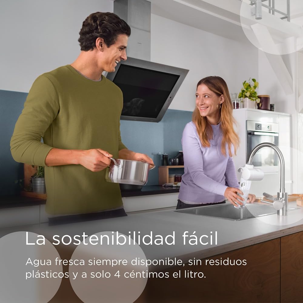 BRITA Sistema de filtragem para torneira, água filtrada de excelente sabor, inclui 1 filtro para torneira, 600 litros de água filtrada por cartucho, cor branca