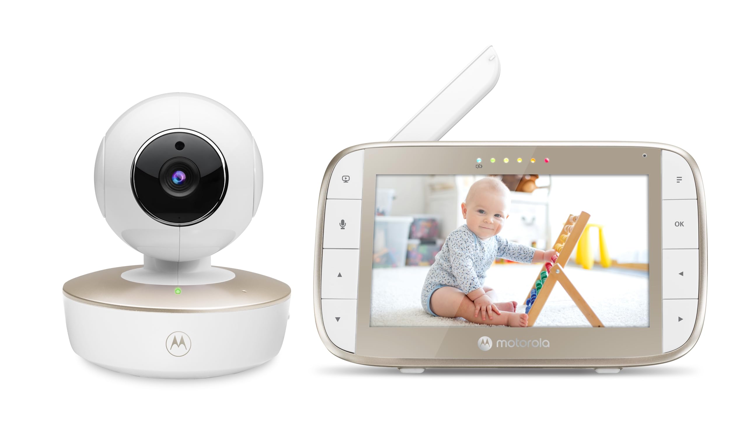 Motorola Nursery VM483 Videomonitores para bebés, unidade para pais de 2,8 polegadas, infravermelhos, zoom digital, função Talk-Back, branco