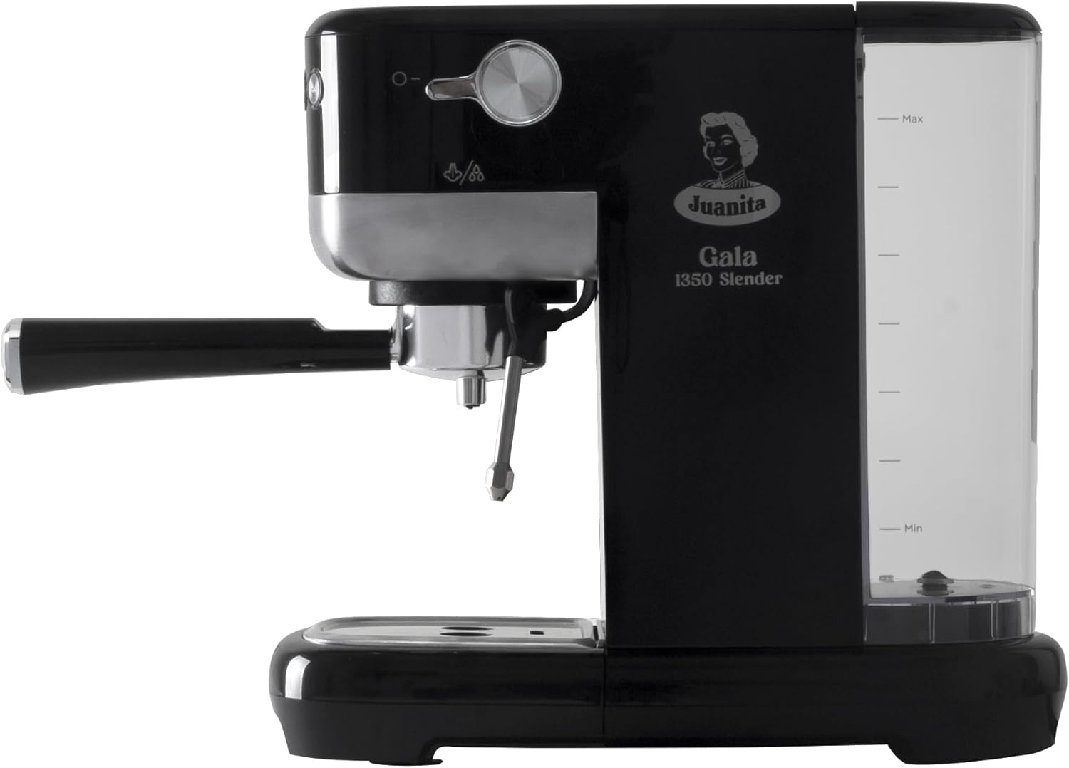 Cafeteira expresso de Gala Slender de 1350 W – 20 barras de pressão, depósito de 1,3 l, café moído e monoodose, vaporizador, design compacto e elegante
