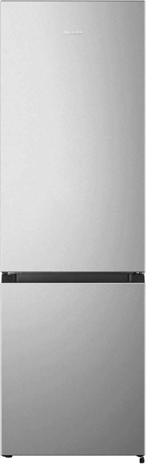 Hisense RB343D4CDE Frigorífico combinado cíclico, 269 l, classe E, largura 55 cm x altura 180 cm, porta reversível, abertura de portas de 90º, iluminação LED, gavetas frutas e legumes, grande