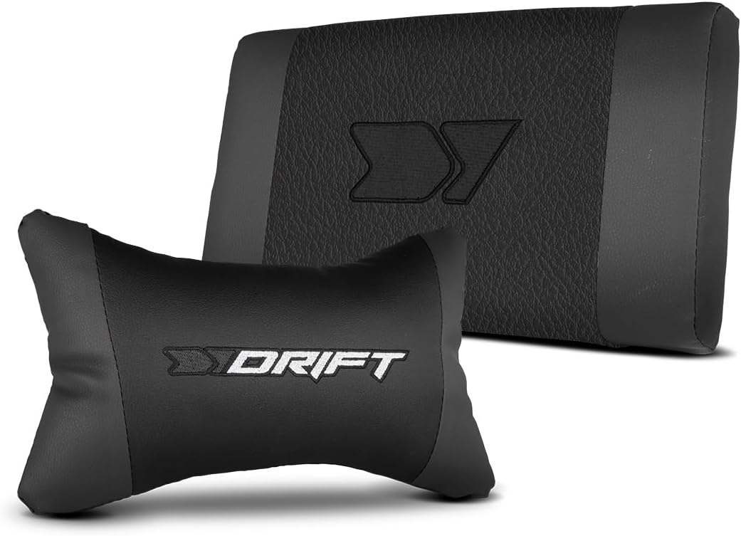 DRIFT GAMING DR35 Cadeira Gaming ergonómica profissional com apoios de braço 2D ajustáveis, suporte lombar e cervical, reclinável a 135°, estofada em couro sintético, rodas silenciosas, base robusta
