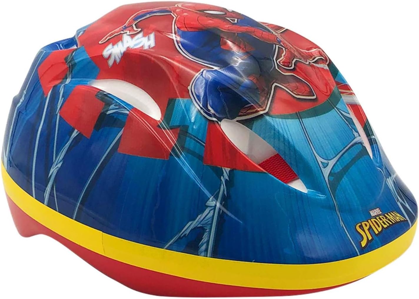 A.T.L.A.S. Bicicleta de 12 polegadas equipada com 1 travão, placa frontal decorativa, guarda-lamas, cárter, estabilizadores e capacete Spiderman incluído na frente, crianças, vermelho idêntico às