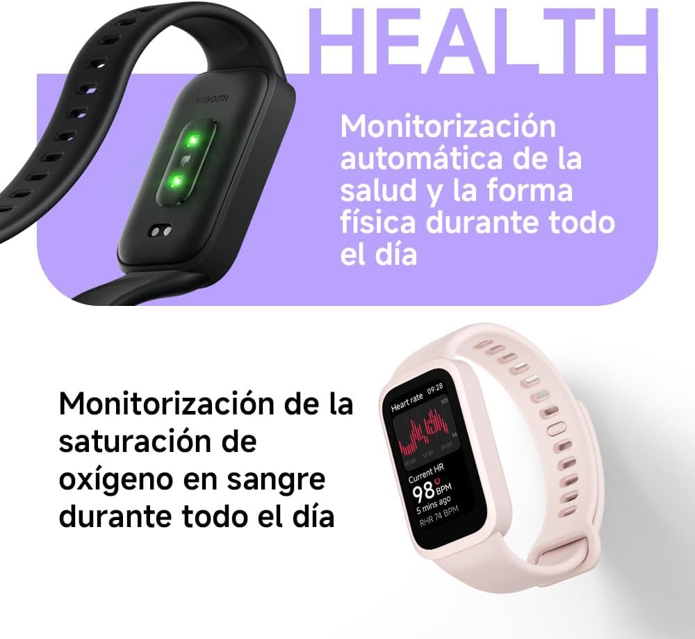 Xiaomi Smart Band 9 Active - Pulsera de Actividad, autonomía de hasta 18 días, Pantalla TFT de 1,47" con tasa de refresco de 60 Hz, 5ATM, App Mi Fitness