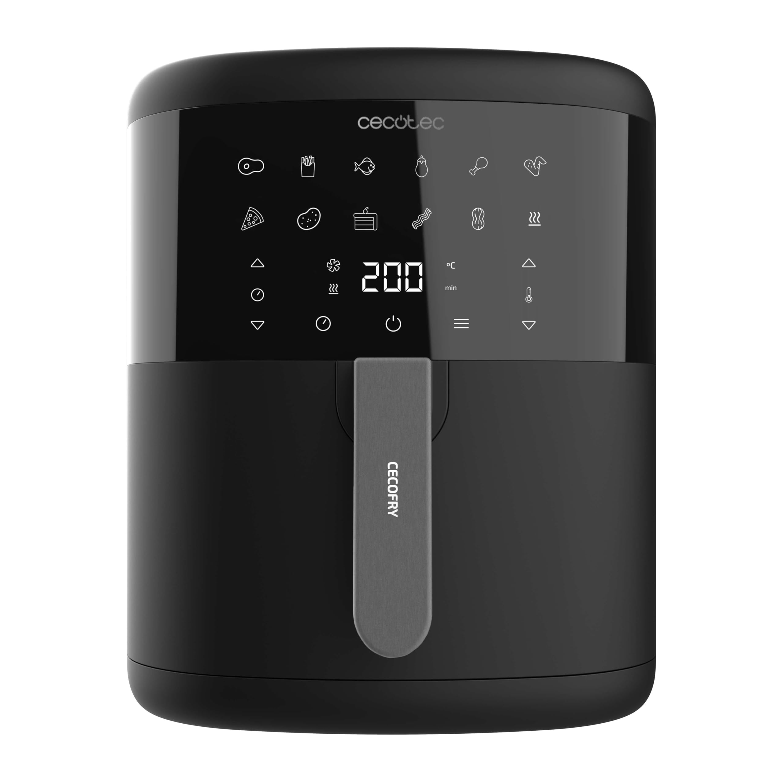 Cecotec Freidora de Aire sin Aceite de 6 L Air Fryer con Accesorios Cecofry Bombastik 6000 Full. 1700 W, Tecnología PerfectCook, Temperatura y Tiempo Regulables, Control Táctil, 12 Modos