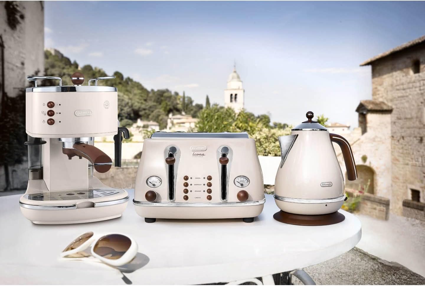 De'Longhi DELONGHI Icona Vintage ECOV 311.BG Mã Quina expresso 1,4 L semi-automática tica, 1100 W, 2 taças, 0 decibéis, aço inoxidável, bege