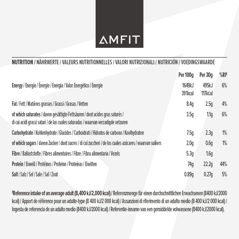 Marca Amazon - Amfit Nutrition Proteína de soro de leite em pó, chocolate, 33 porções, 1 kg (embalagem de 1)