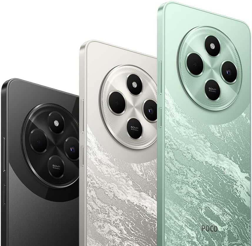 Xiaomi Poco C75 - Smartphone de 8 + 256 GB, ecrã imersivo de 120 Hz, MediaTek Helio G81-Ultra, câmara dupla de 50 MP IA, 5160 mAh, carregamento rápido de 18 W, NFC, dourado (versão ES)