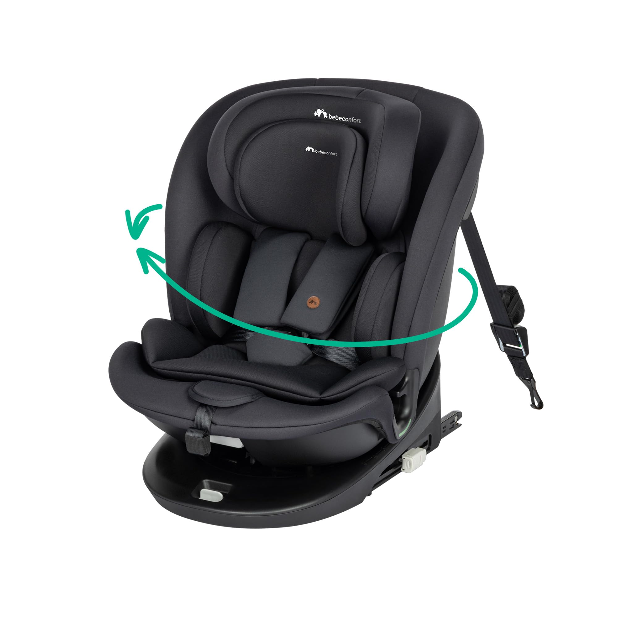 Bebeconfort RevolveFix Plus 360 i-Size, Cadeira de carro 360, 0-12 anos, 40-150 cm, cadeira de carro ISOFIX, suporte para perna, rotação de 360, 8 posições de relinação, 12 posições repos-cabeça, full