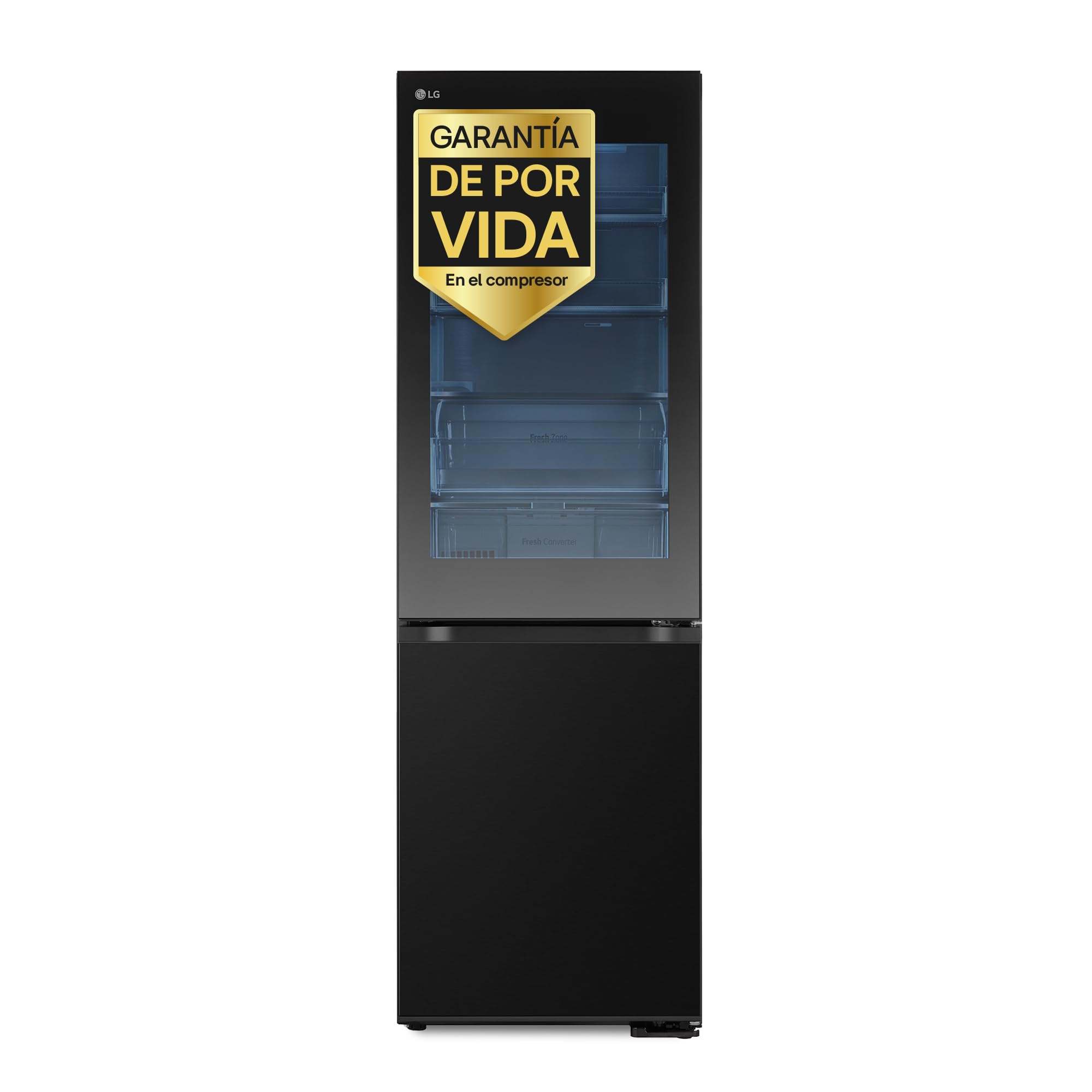 LG GBP61DSPGN.ADSQEUR - Frigorífico Combi Door Cooling+, 1,86m, Clasificación D, capacidad de 374l, Inox grafito antihuellas, serie P-600