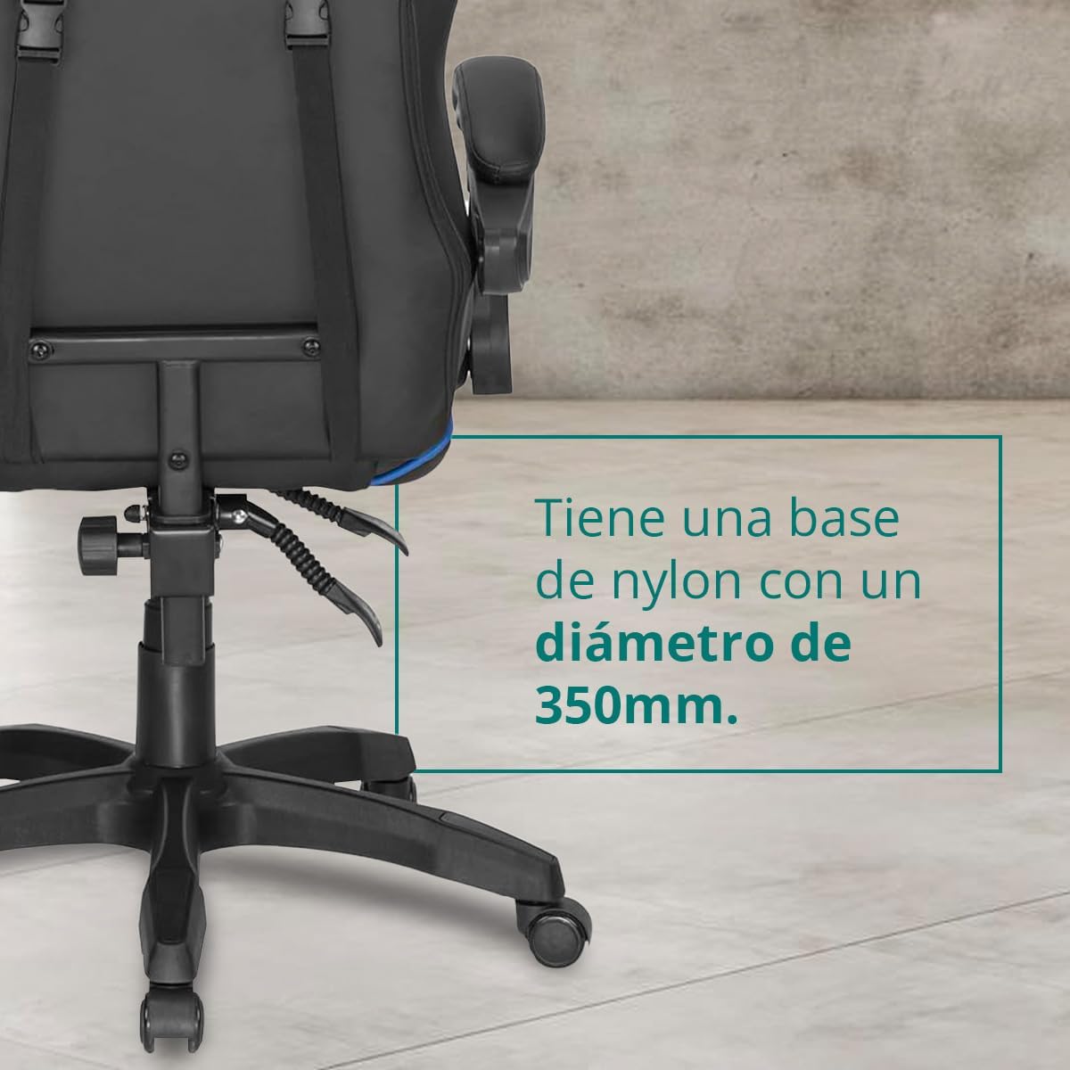 KUBO - Cadeira Gamer - ergonômica - encosto de cabeça - Elevação de gás nível 4 - Máximo conforto - Cor: Azul - Peso máximo de até 130 kg
