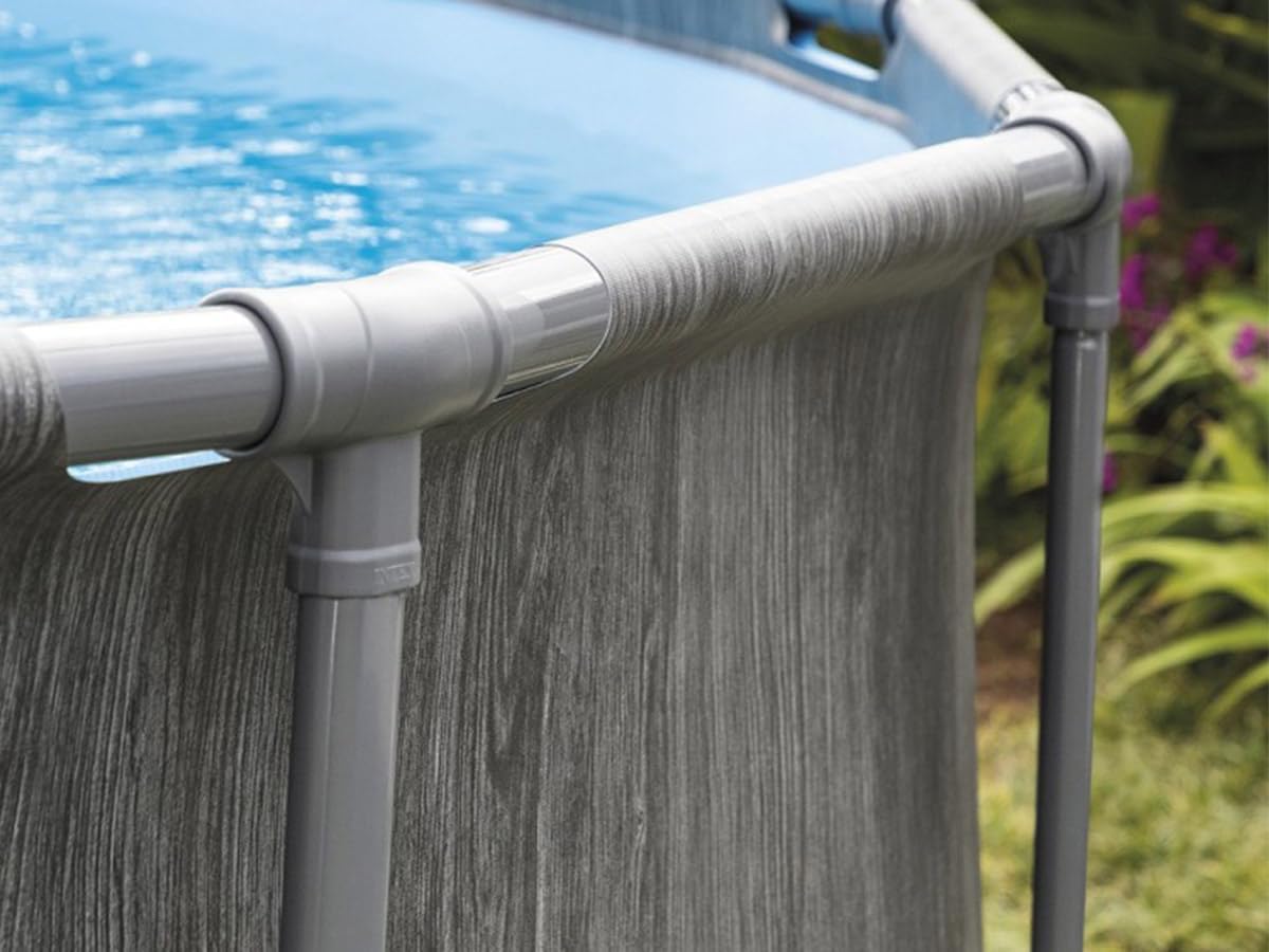 Intex 26742NP - Piscina Desmontable, 457x122 cm, con depuradora Cartucho, 3.785 litros/Hora, Filtro Cartucho Tipo A, Piscina Greywood Prism Frame, 16.805 litros, Piscina para 6 Personas