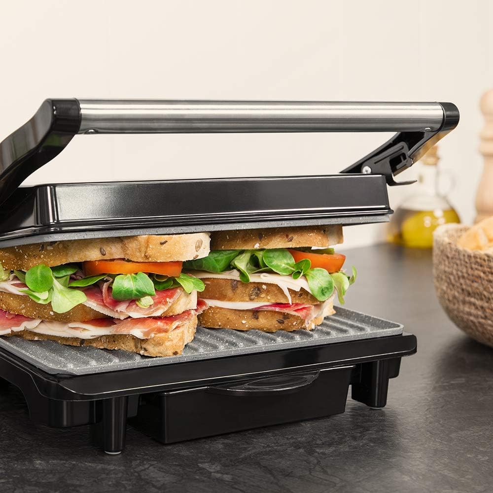 Cecotec Rock'nGrill Grelha elétrica com revestimento antiaderente RockStone