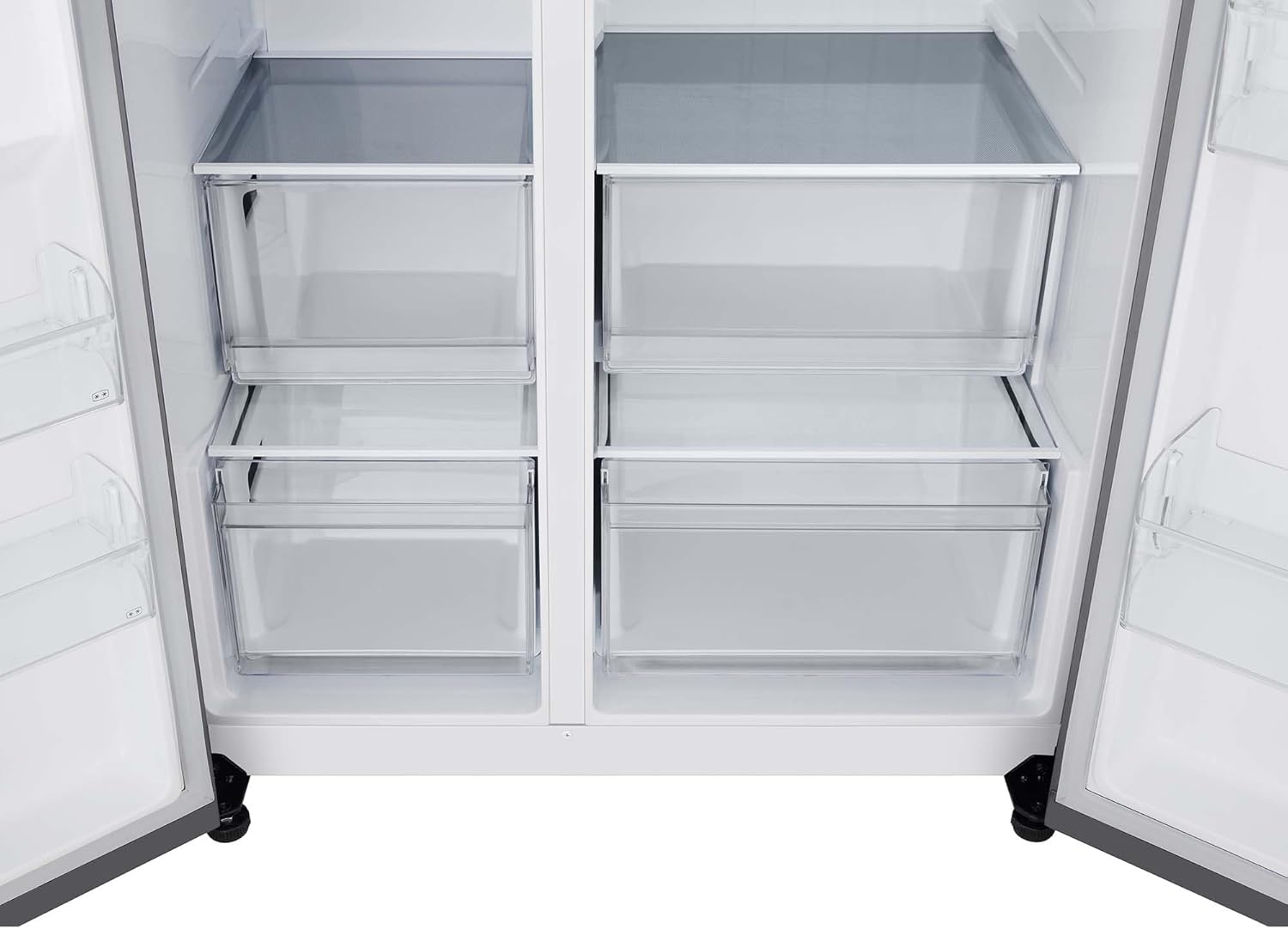 LG GSBC40PYPE Frigorífico Side by Side, série 400, Linear Cooling, multi AirFlow, classificação E, 641 l, Inox anti-impressões