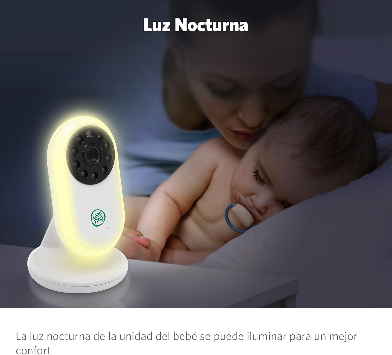LeapFrog LF2423 Baby Monitor with Night Light Camera, 2600mAh Smart Baby Surveillance Camera with 2.8" IPS Screen, Night Vision, Temperature Monitoring, Two-Way Communication