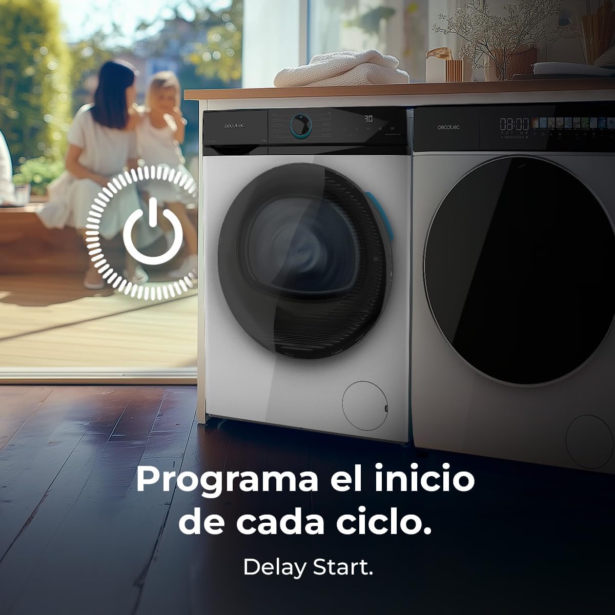 Cecotec Máquina de lavar 6 kg carga frontal Bolero DressCode 6160 Inverter. 1200 RPM, 11 programas, baixo consumo, motor inverter Plus, Steam Max, Drum Clean, programa rápido de 15", painel com