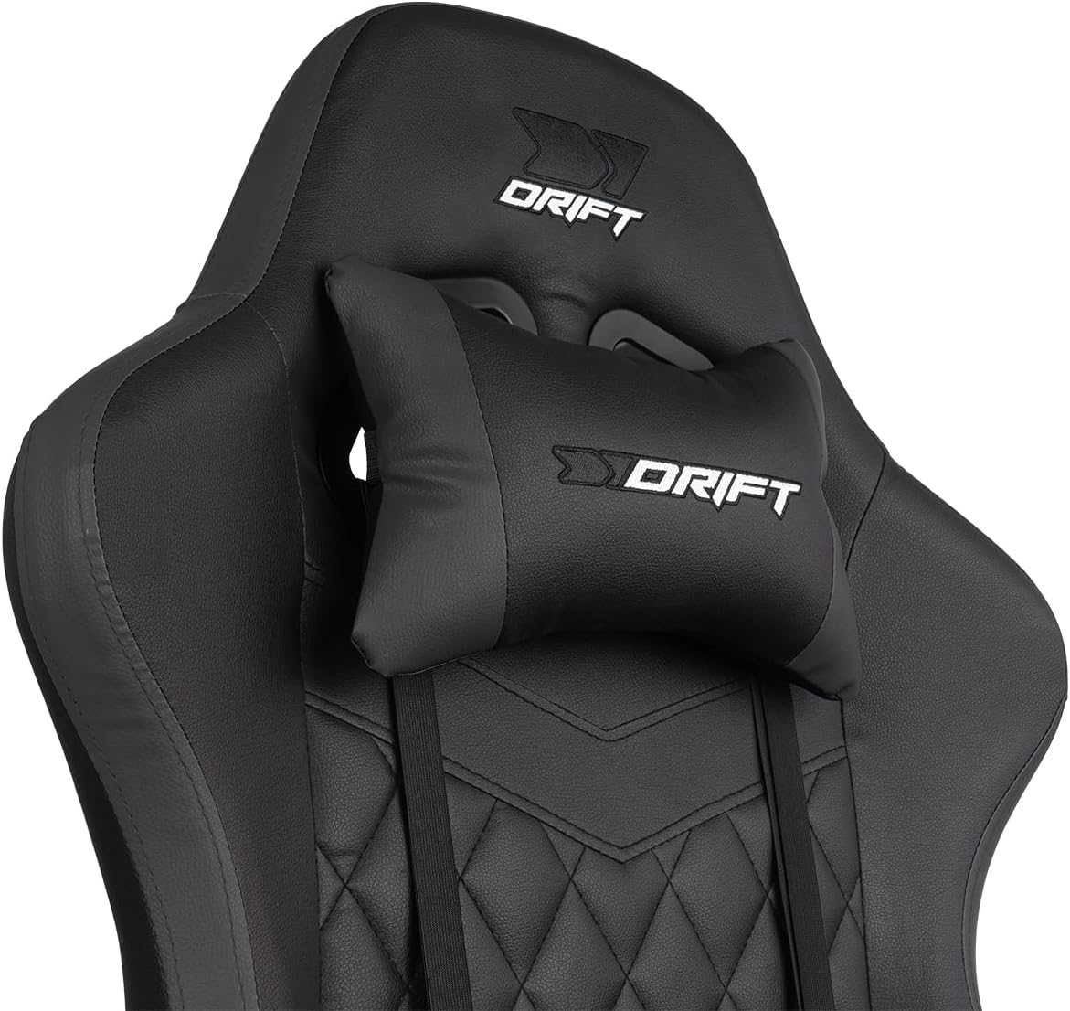 DRIFT GAMING DR35 Cadeira Gaming ergonómica profissional com apoios de braço 2D ajustáveis, suporte lombar e cervical, reclinável a 135°, estofada em couro sintético, rodas silenciosas, base robusta