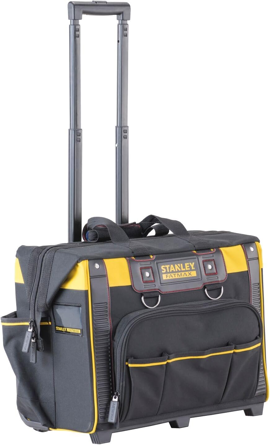 STANLEY FATMAX Mala rígida com rodas, organização ideal para ferramentas, pega telescópica resistente, rodas para transporte fácil, medidas 50 x 36 x 41 cm, FMST1-80148