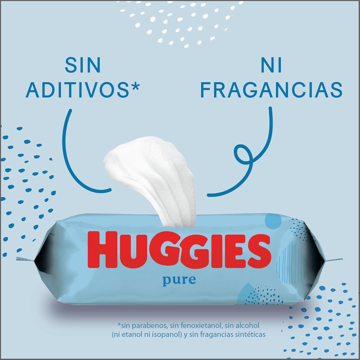 Huggies Pure, Toalhitas para bebé, 18 pacotes de 56 unidades (total 1008)