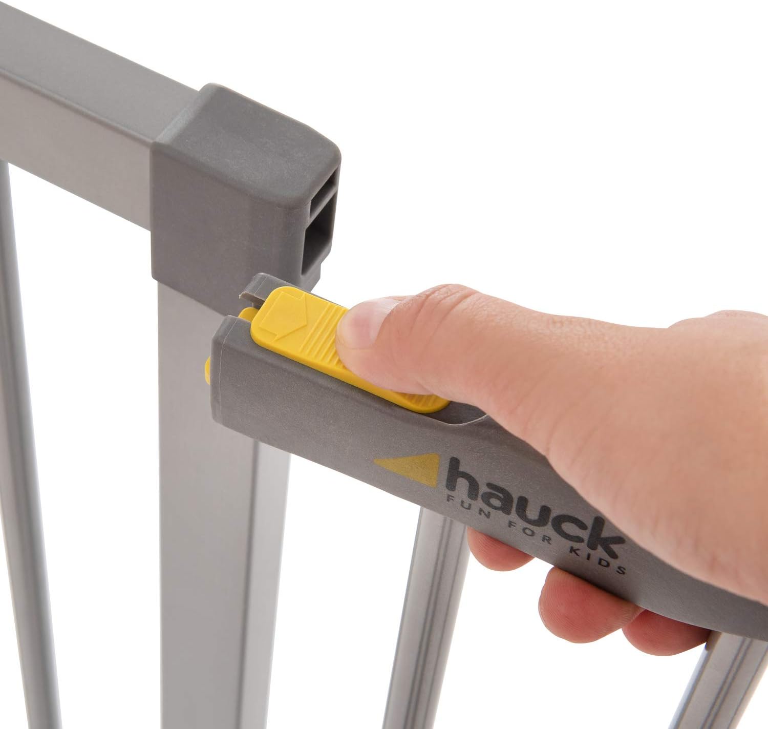 hauck Stop N Safe 2 Silver Barrera Seguridad Niños | Valla Infantil para Puertas y Escaleras de 84 a 89 cm – Sin Taladrar – Seguridad Bebé - Aptas como Vallas para Perros – Solo para Interiores