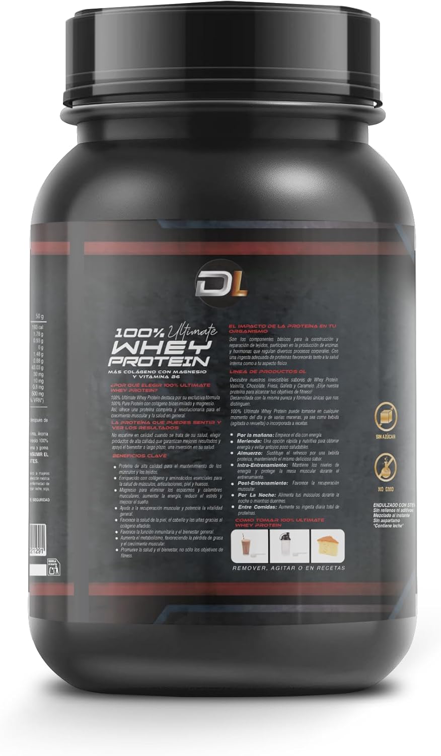Whey Protein Proteína em pó com colagénio, magnésio e aminoácidos, aumenta a massa muscular, apoia o desenvolvimento e a recuperação muscular, proteção fácil de digerir, 1 kg biscoito