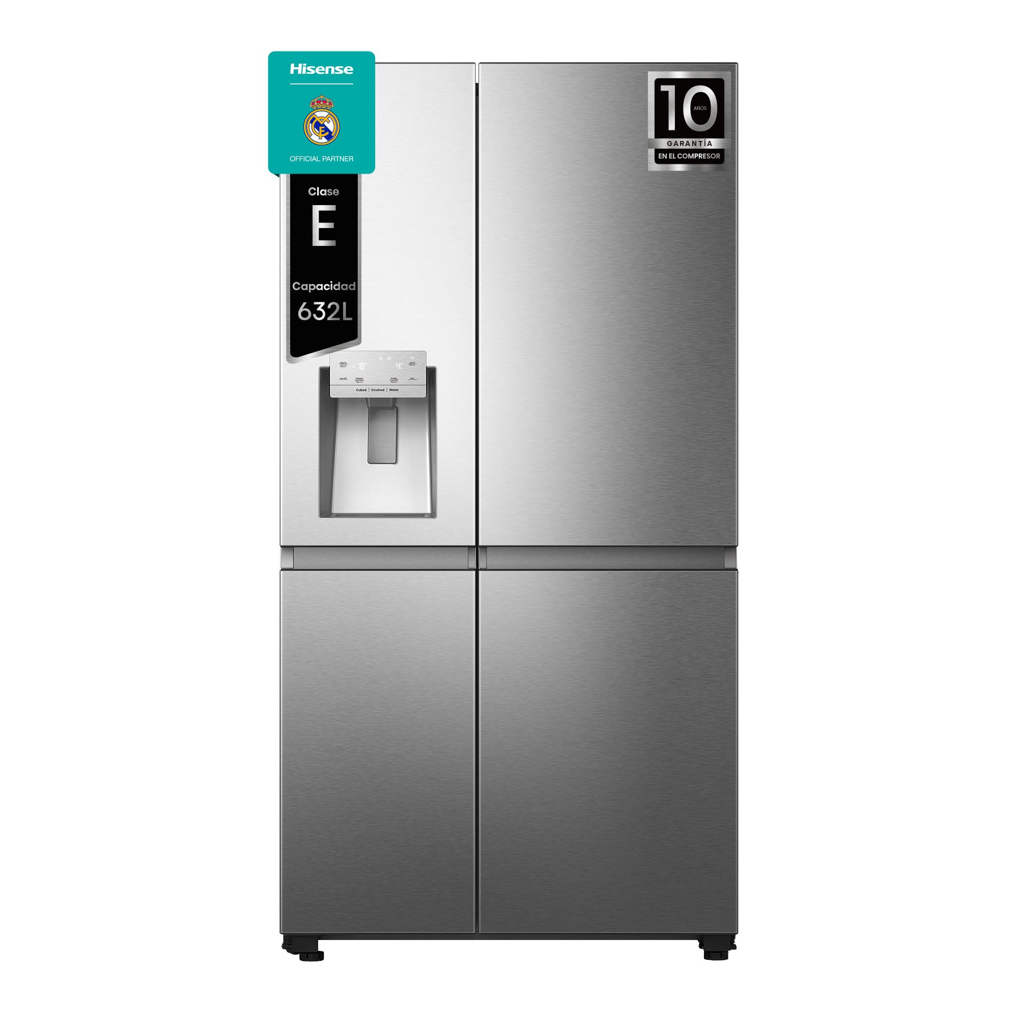 Hisense RS711N4ACE Frigorífico Side by Side, capacidade 547 l com 178,6 cm de altura, sem rost, super frio, alarme de porta aberta, modo de férias, Freezer Convert, baixo nível de ruído, classe E,